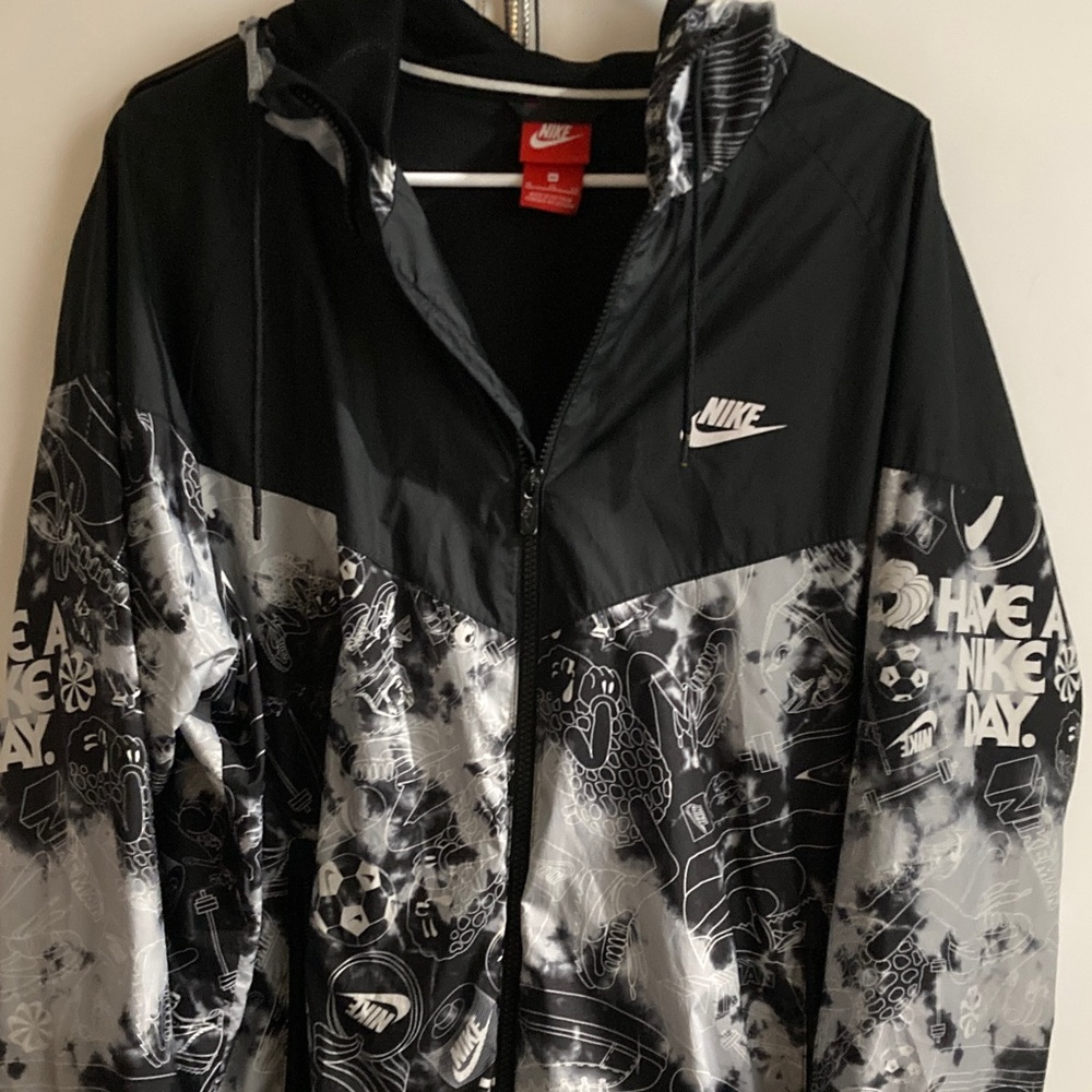 Nike Black and Gray Windbreaker Jacket